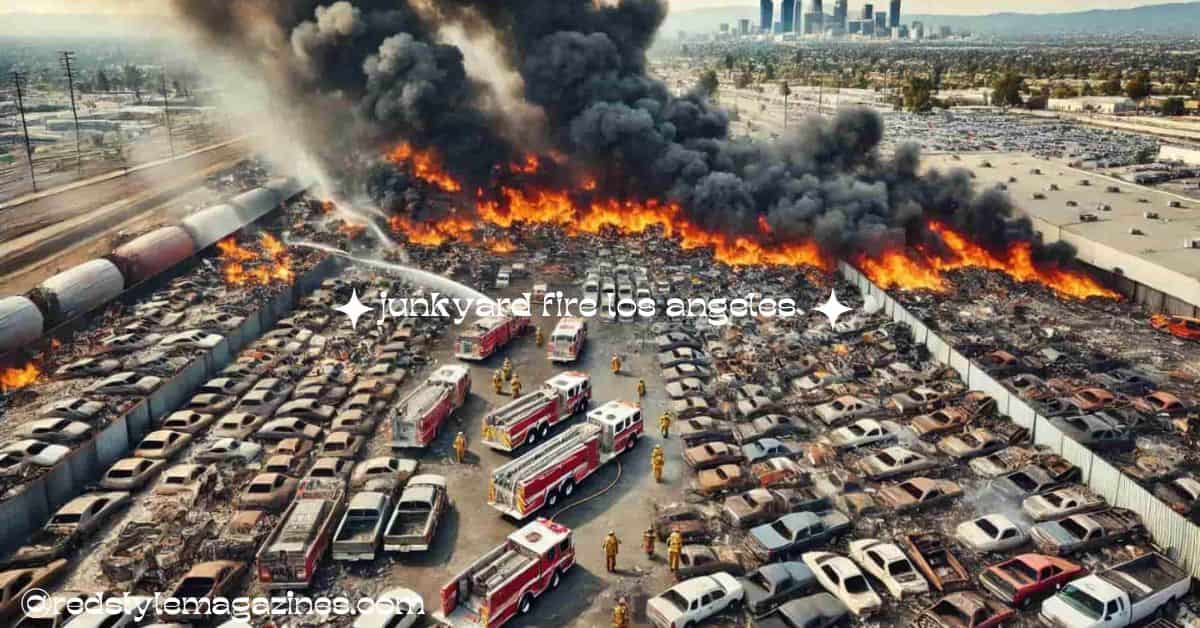 Junkyard Fire in Los Angeles